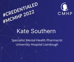 Graphic including CMHP logo, text: Kate Southern
#Credentialed
#MCMHP22